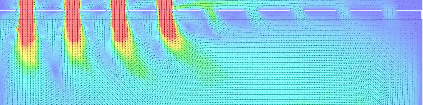 Strömungsfeld – Simulation der Luftströmung