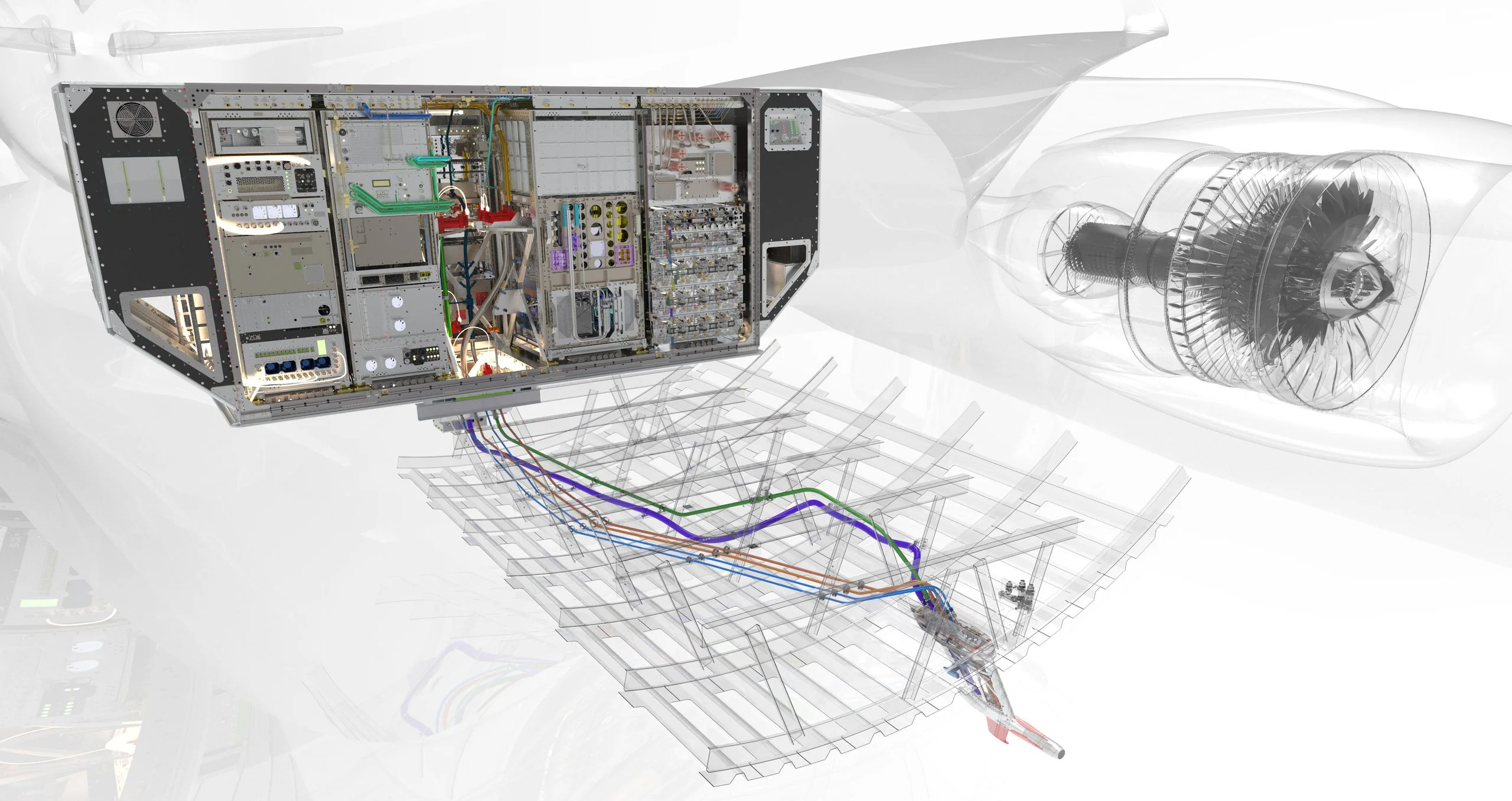 CARIBIC measurement laboratory – container above the fuselage section of the Airbus A350